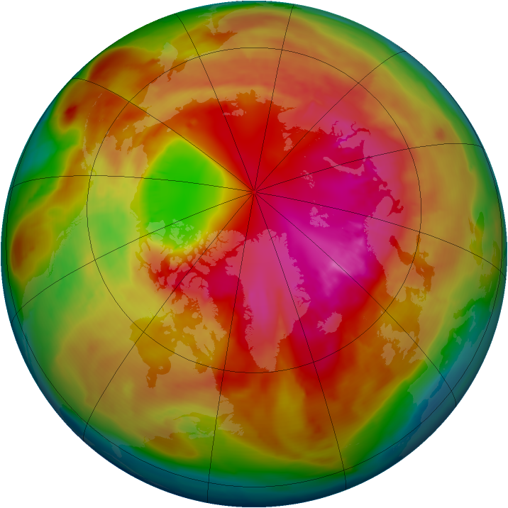 Arctic ozone map for 26 February 2010